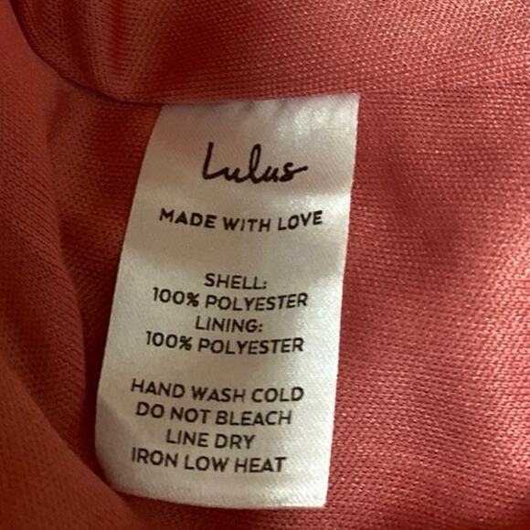 Lulus Pink Short Sleeve Swiss Dot Ruffle Tiered Faux Wrap A Line Midi Dress Sz S - Picture 5 of 5